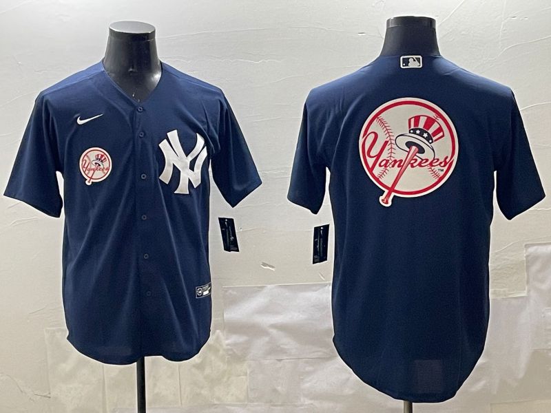 Men New York Yankees Blank Black Game 2025 Nike MLB Jersey style 17